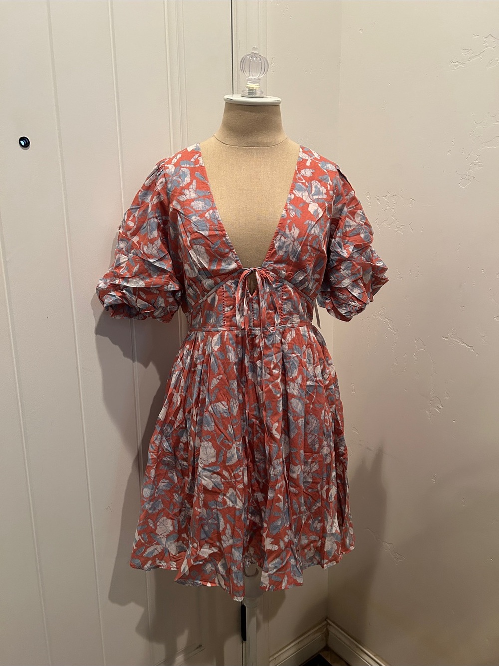 Joie Lucia Floral Tie-Front Mini Dress